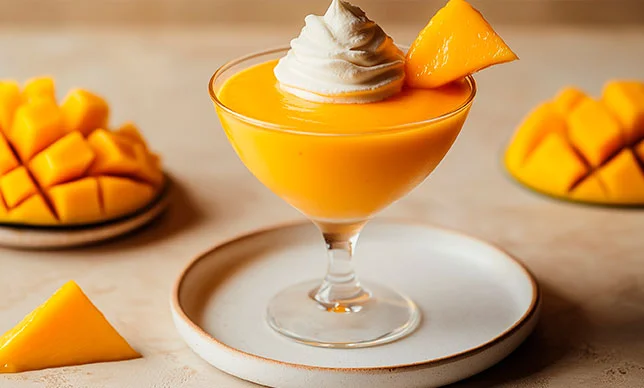 El verano se acompaña con un cremoso mousse de mango