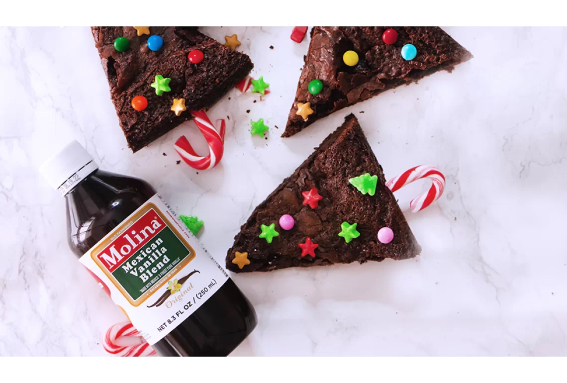 Brownies navideños