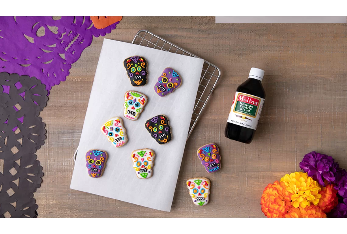 Decoración para galletas de día de muertos