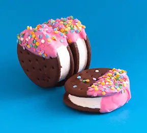 Sándwiches de helado glaseados