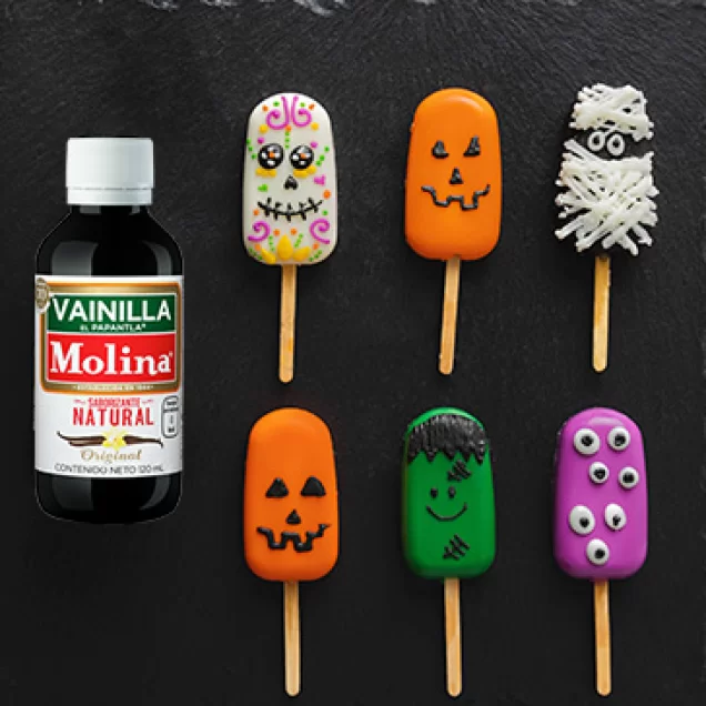 Paletas de chocolate de halloween